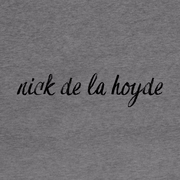 White Cursive by Nick de la Hoyde